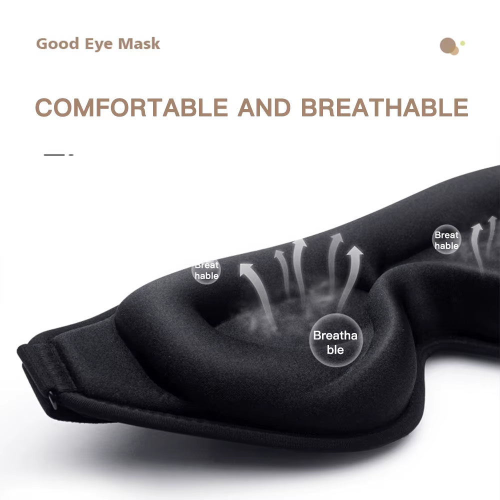 Blackout 3D Sleep Mask Memory Foam Eye Shade Breathable Eye Patch Travel Smooth Slaapmasker Relax Sleeping Aid Women Men